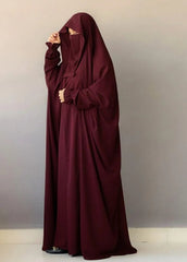 Saudi Jilbab - Mehroon