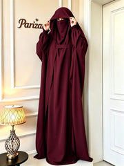Saudi Jilbab - Mehroon