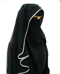 Parda-e-Khass Hijab Niqab Butterfly Chiffon Silk Jetblack Parizara Exclusive