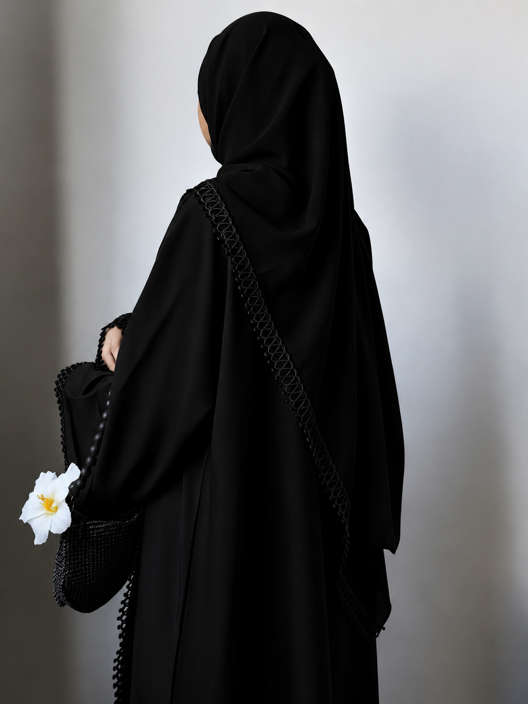 Premium Lace Abaya + Matching Stoler