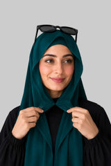 Instant Magnetic Hijab - Hijab + Cap + Magnets-Maroon-zinc