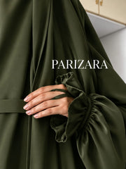 Saudi Jilbab - Olive Green Color