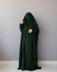 Saudi Jilbab - Bottle Green