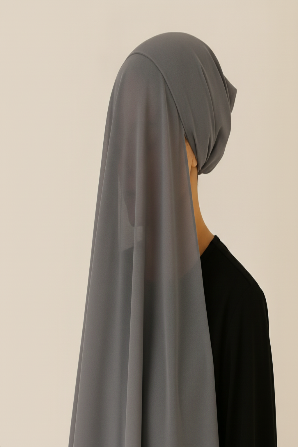 Instant Hijab with Stitched Cap - GREY