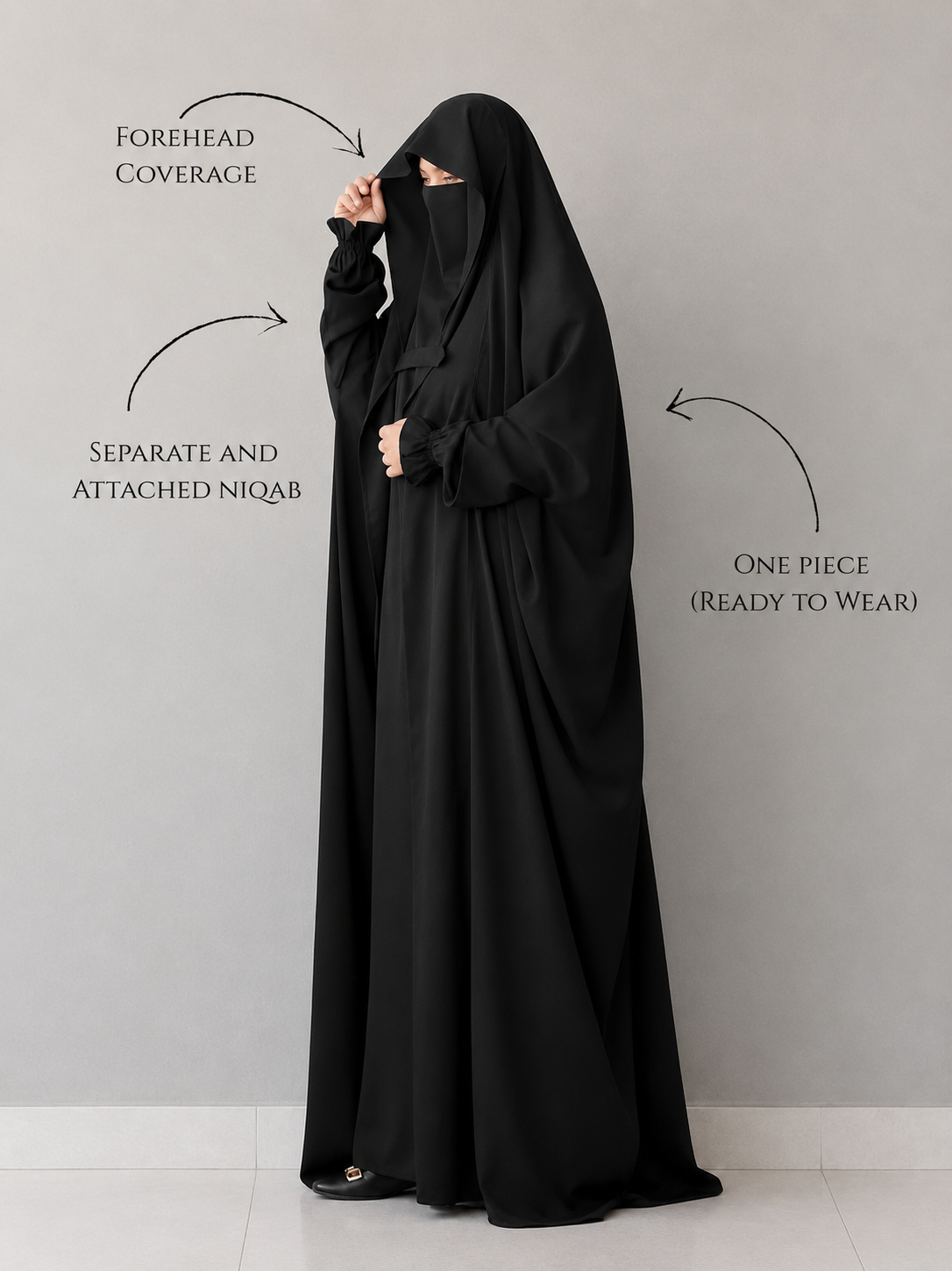 Saudi Jilbab - Black