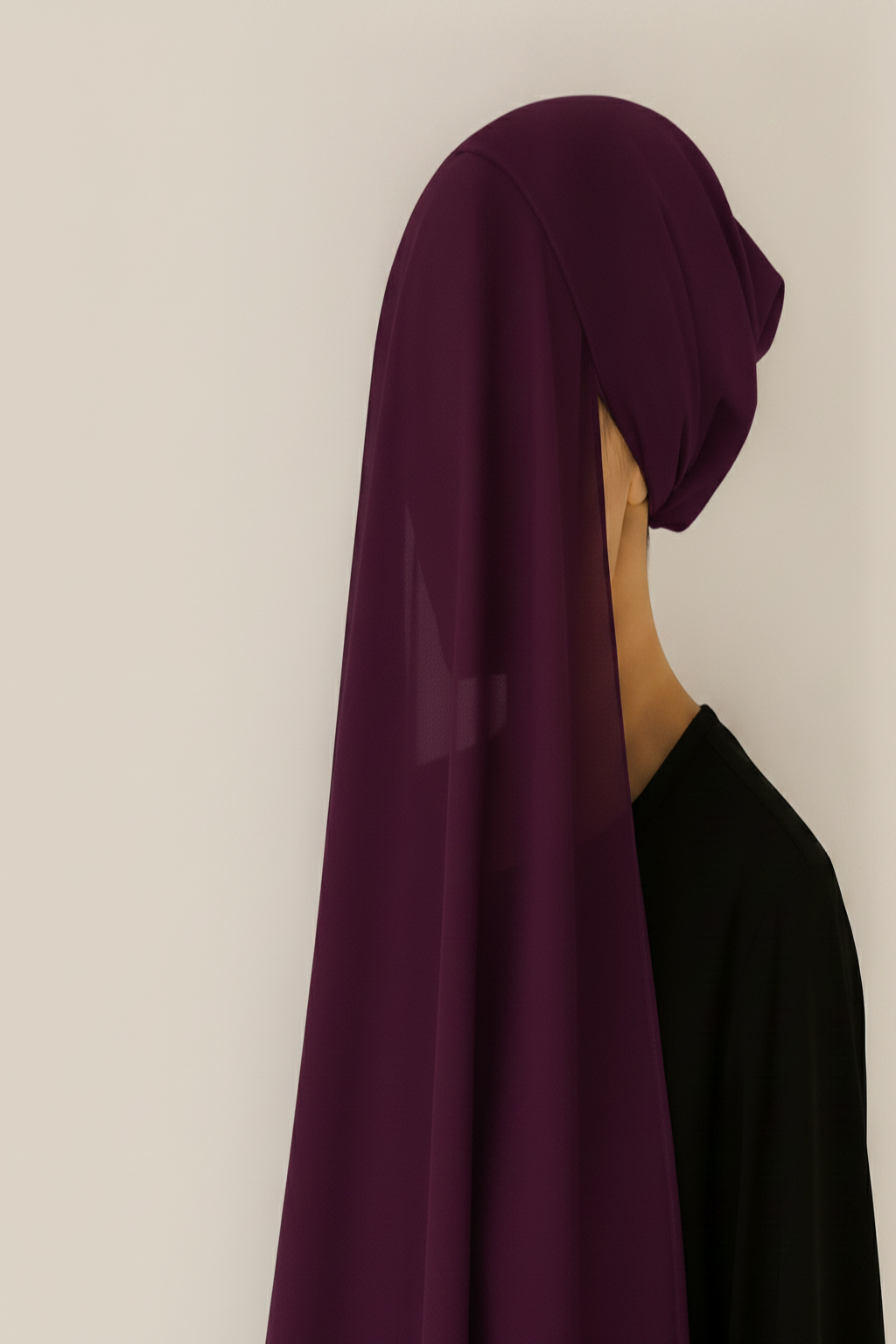 Instant Hijab with Stitched Cap - PURPLE
