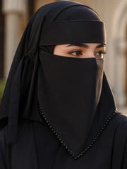 Black Pearl V Shape Stylish Saudi niqab